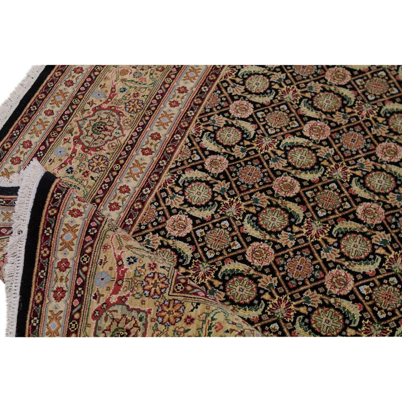 Wool Oriental Area Rug in Gold