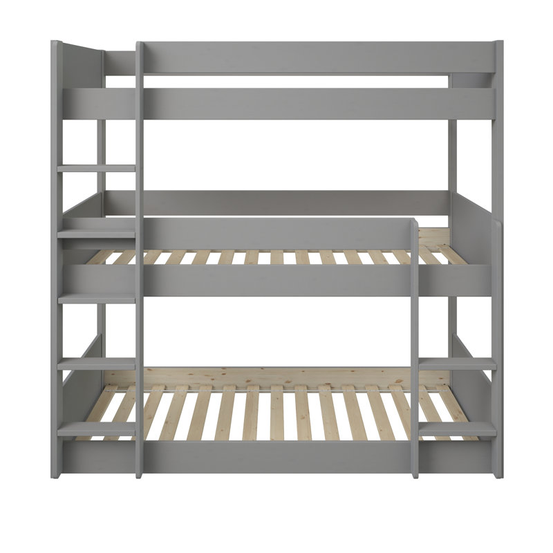Bunk Bed with Built-in Ladder Included, Grey
