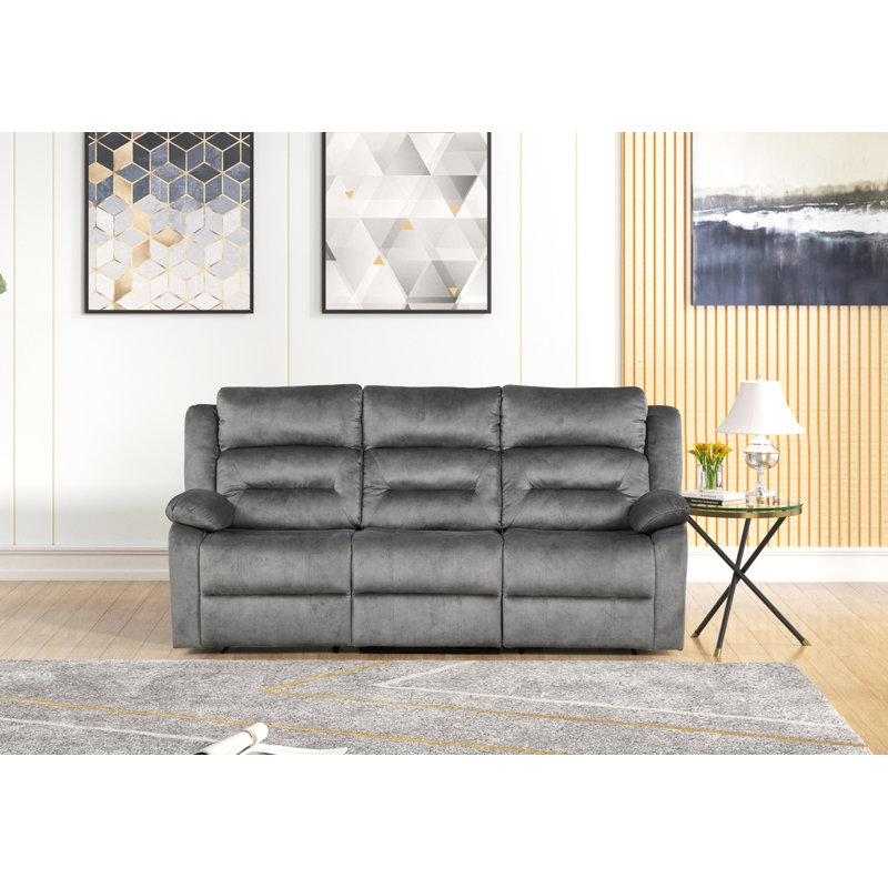 Fauteuil inclinable Octaviean, Manuel, Tissu gris bronze