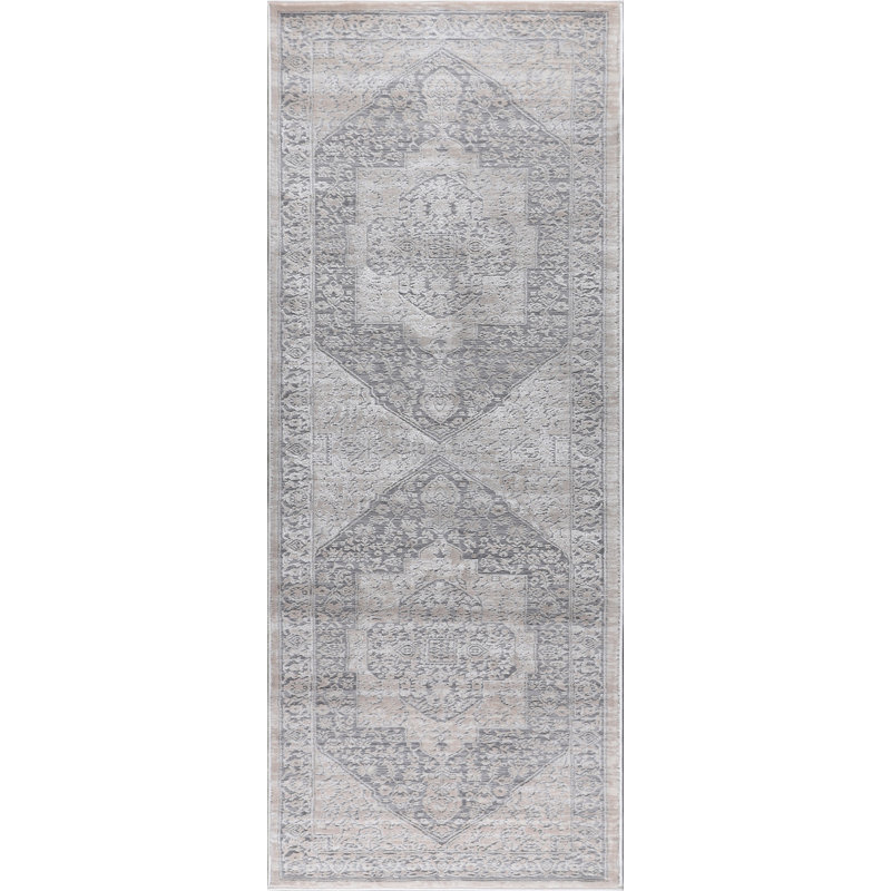 Tapis abstrait MDA Rugs, Tapis de couloir 2 pi 6 po x 7 pi 7 po