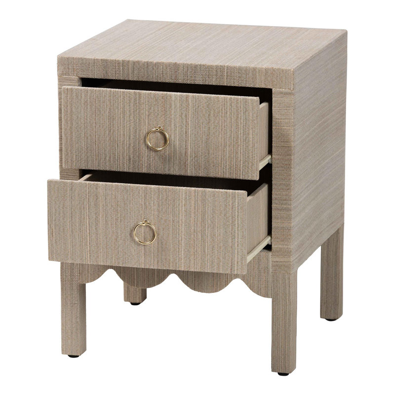 Table de chevet Bali & Pari Juniper Grasscloth
