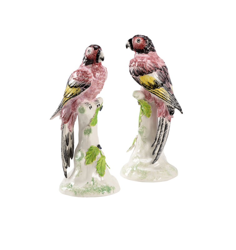 2 Piece Kenya Parrots Figurine Set