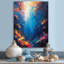 Bleu, orange, corail, poisson clown, vie marine - art mural Coralwall-895977979-993493780