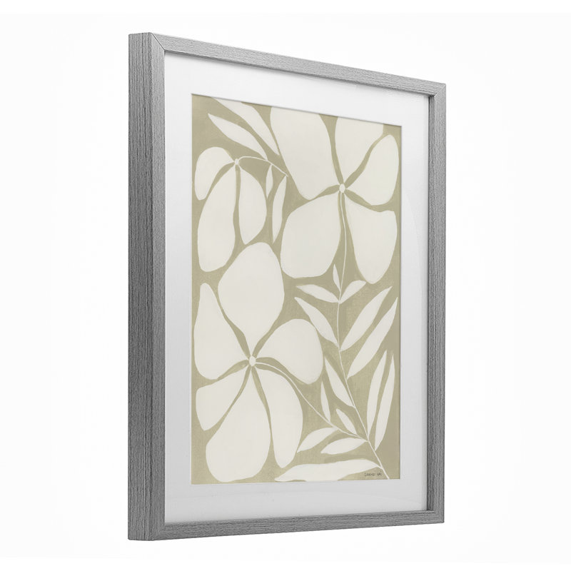 «Real Simple Flowers», reproduction encadrée sous verre, conception de Danhui Nai, H 16 po x l 13 po, Cadre de ferme gris
