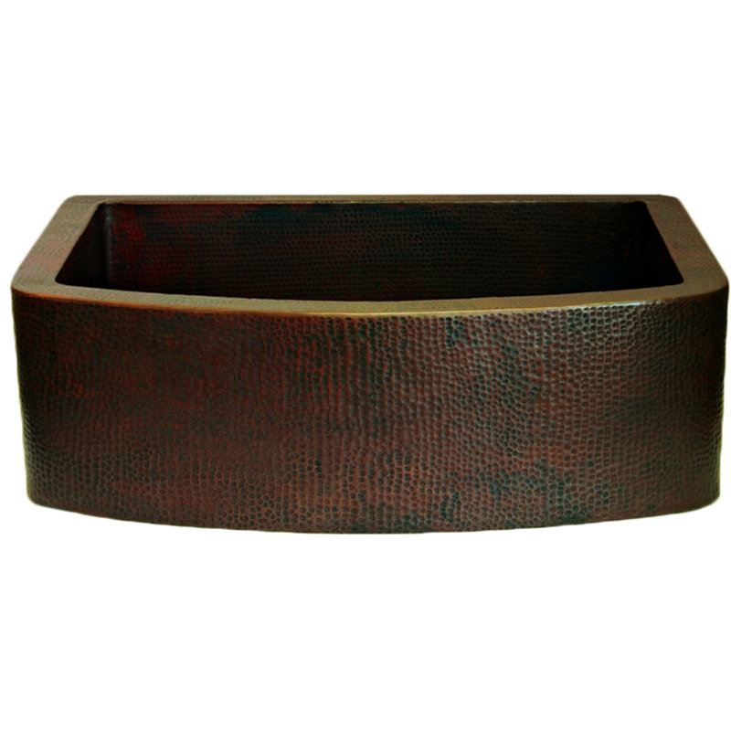 33'' L Single Bowl Copper Kitchen Sink