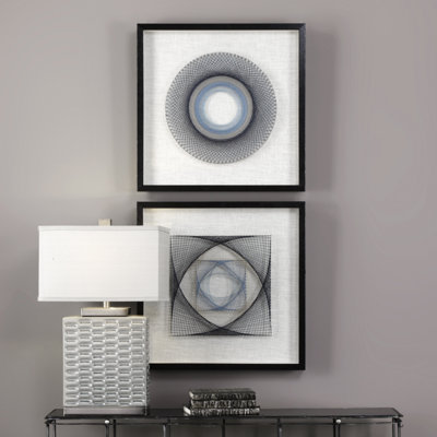 " Geometric Framed " 2 - Pieces