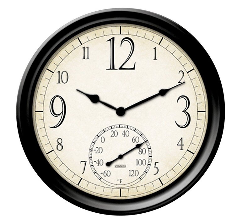 14'' Wireless Clock Thermometer