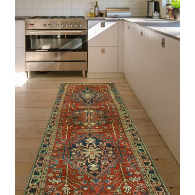 Kashmier One-of-a-Kind 3'3" X 10'6" 1980s Runner Wool Area Rug