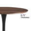 106cm. Table ronde en tulipe, bois naturel, belle apparence pour tout espace de salle à manger ronde et construction durable