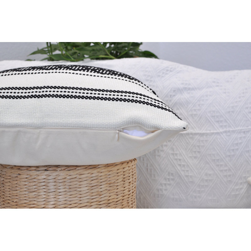 Dorothene Outdoor Indoor  Pillow Covers Geometric Checkered Pattern, Plaid Woven Cushion Covers Pillow Cases, 18" H x 18" W