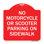 Enseigne Signmission Designer Series - Pas de motos ou de scooters sur le trottoir | Enseigne architecturale en aluminium de gros calibre vert et blanc 18 po x 24 po | Protégez votre entreprise | Fabriqué aux États-Unis