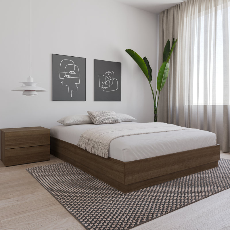 Jodeen Platform Bed, Brown, Full