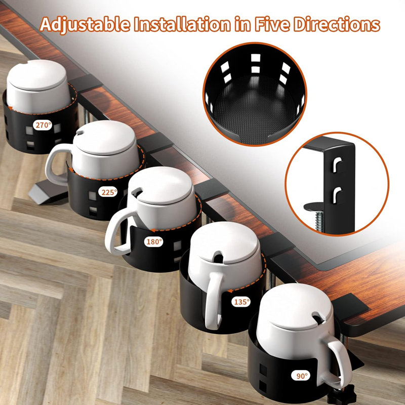 Porte-gobelet de table, bureau en métal et accessoires de bureau de jeu pour PC
