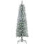 Arbre de Noël artificiel 6 pi avec 329 pointes enneigées, base en métal, arbre de Noël réaliste