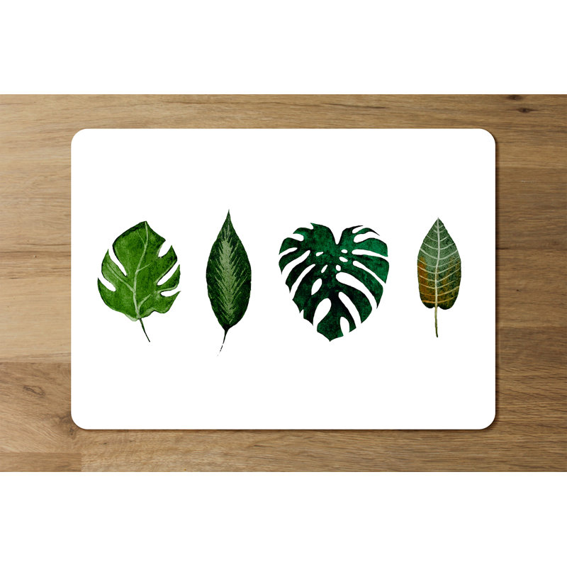 Dragomira Wood Floral Rectangle Placemat