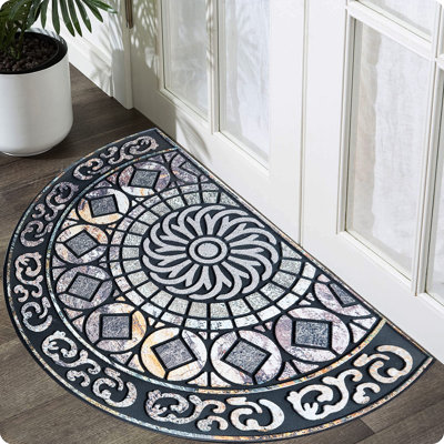 Tapis de porte unique et élégant unique - passe-partout à poils courts et facile à installer - tapis de bienvenue pour piéger la saleté boueuse, entrée extérieure de paillasson robuste - cadeau Sweet Home - entrée intérieure de paillasson - gran