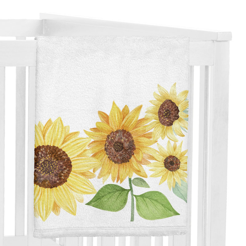 Couverture pour bébé en molleton Sunflower