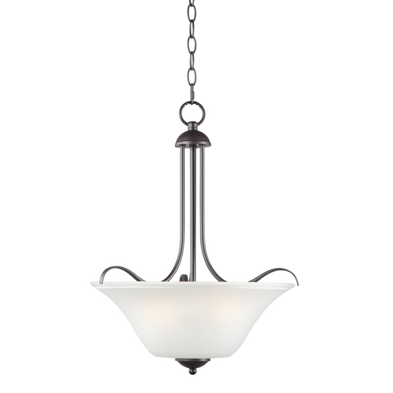 Luminaire suspendu bol 3 lumières Etchison, Bronze huilé