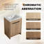 Meuble-lavabo autoportant de 24 po avec lavabo en céramique et rangement à fermeture en douceur-620840440