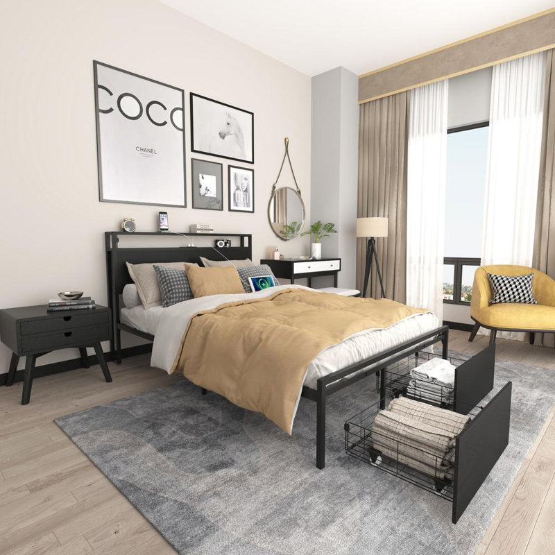 Full Size Bed Frame with Storage