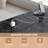 78" Executive Desk With Lockable File Cabinet, L Shaped Office Desk With Power Outlets, Privacy Screen, Marble Black-1244578138