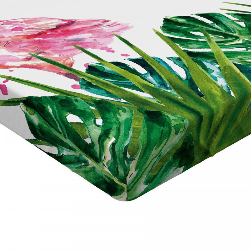 Microfiber Floral Fitted Sheet, Full Fitted Sheet