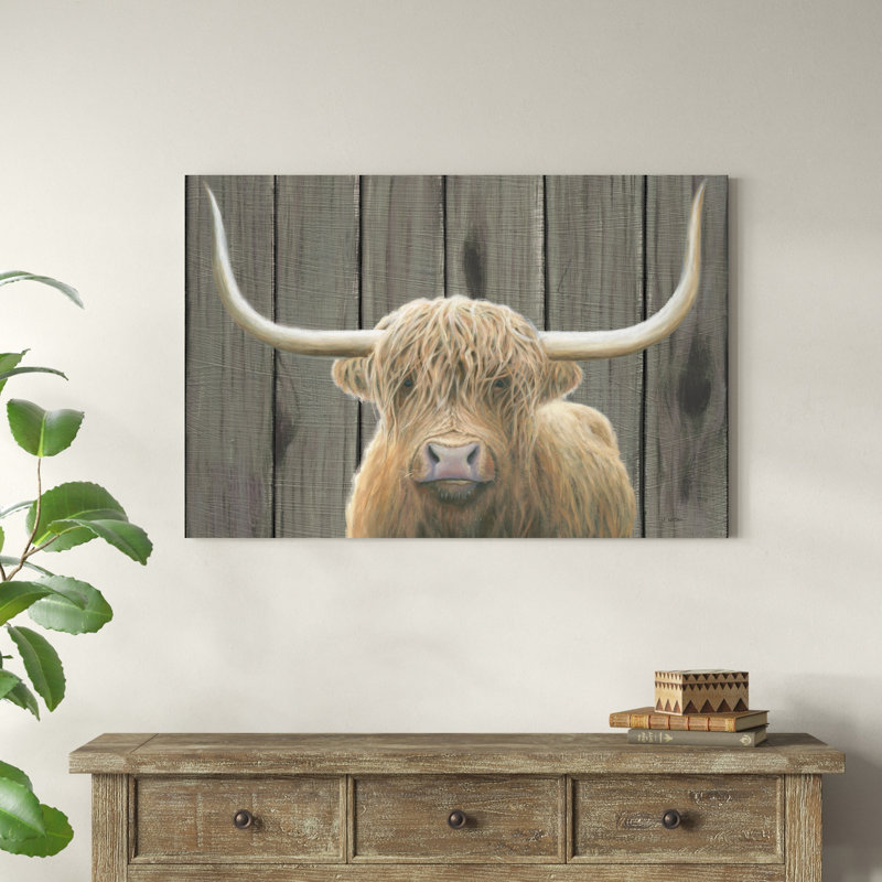 Vache Seifert sur blanc, H 32 po x l 48 po