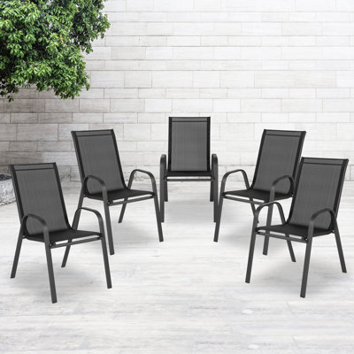 Artu Stackable Flex Comfort Sling Outdoor Patio Chairs by Flash Furniture