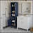 68" H Tall Bathroom Storage Cabinet With  Adjustable Shelves And One Drawer & Door, Storage Cabinet For Bathroom, Living Room, Entryway & Kitchen, Blue-1703382524