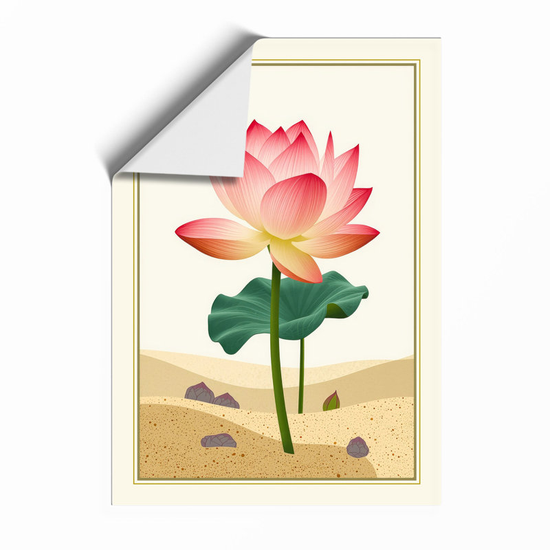 Desert Lotus Botanical - Framed Print, A3 - 42.0 x 29.7 cm, Unframed