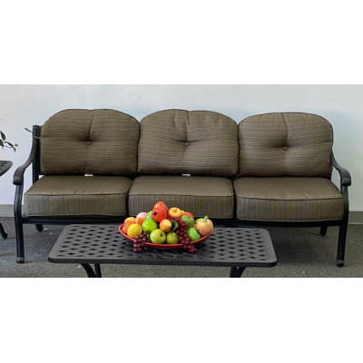 Nola Aluminum Sofa with Cushions by Darby Home Co