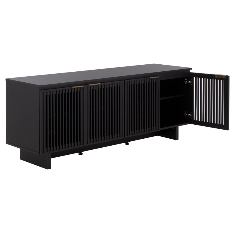 Quaid 4 Door Sideboard/TV Stand, Black