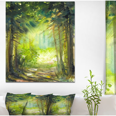" Pathway In Summer Forest " by Designart