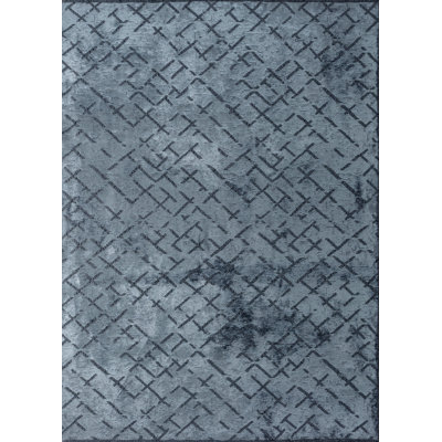 Tapis bleu clair de luxe abstrait Rapture