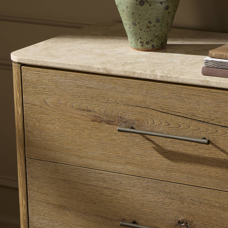 Raleigh 6 Drawer Dresser-Cappuccino Marble