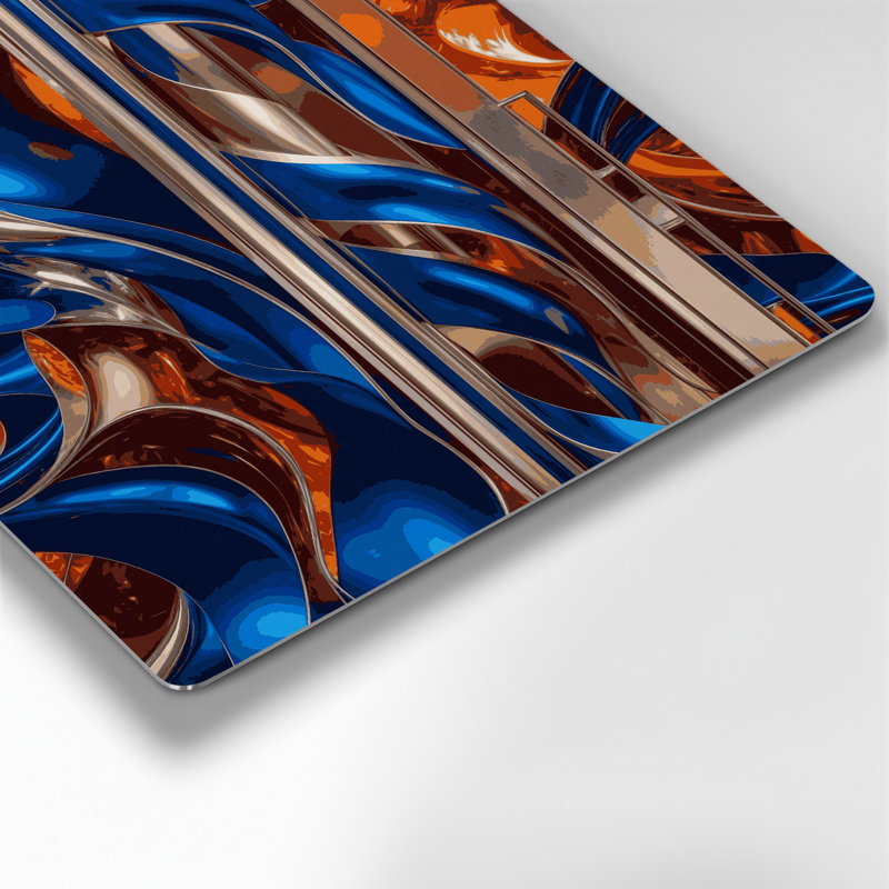 «Abstract Shapes 40», art mural en métal mauve