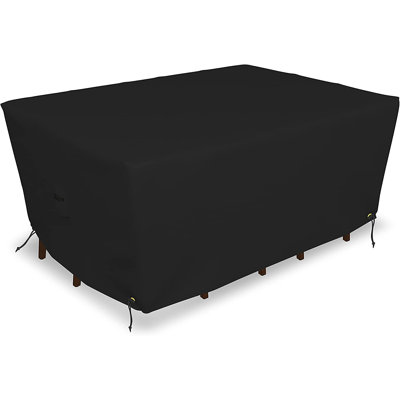 High Density Outdoor Rectangular Table & Chair Set cover, Patio Dining Durable Waterproof Table Cover by Arlmont & Co.