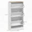 Armoire de rangement pour chaussures étroite pour le vestibule avec 3 tiroirs rabattables et étagère à chaussures réglable-1091873417-1091873418