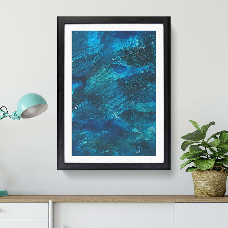 Belonging in Abstract - Picture Frame Graphic Art Print, Black Framed, 87cm H x 62cm W x 2cm D