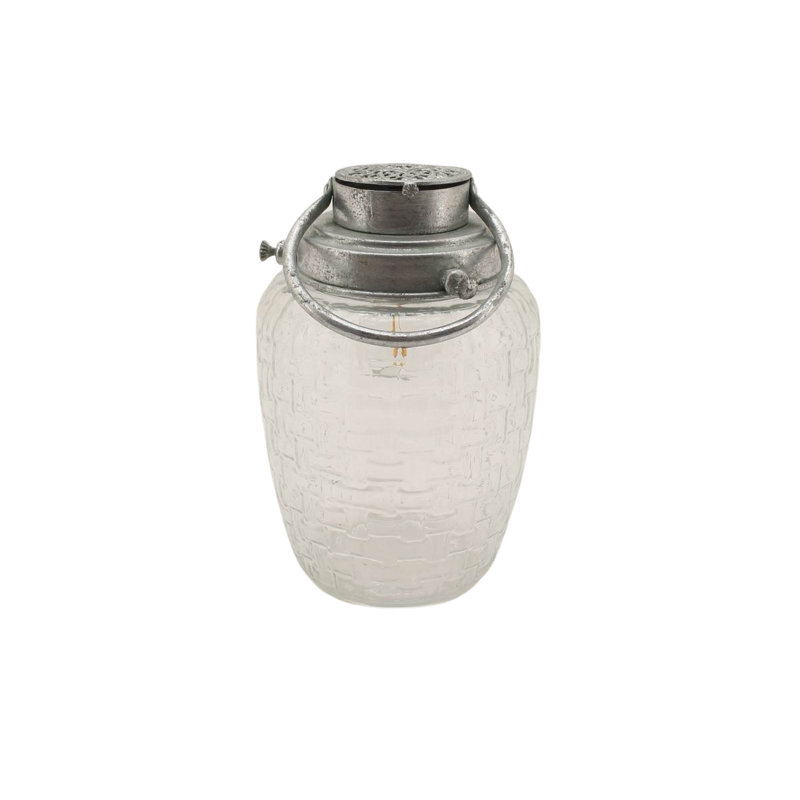Canouan LED Lamp, Silver, 32cm H x 15.5cm W x 15.5cm D