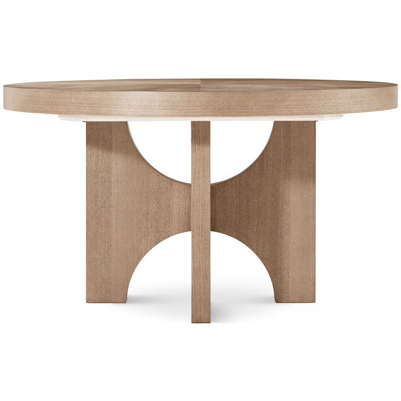 Catalina Round Solid Wood Dining Table, Dune