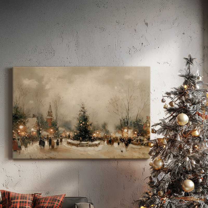 Candlelit Candle at Dusk-Premium Gallery Wrapped Canvas, 12" H x 18" W