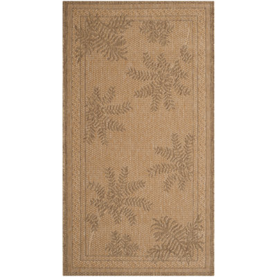 Tapis d'intérieur / extérieur à motif floral Lueck