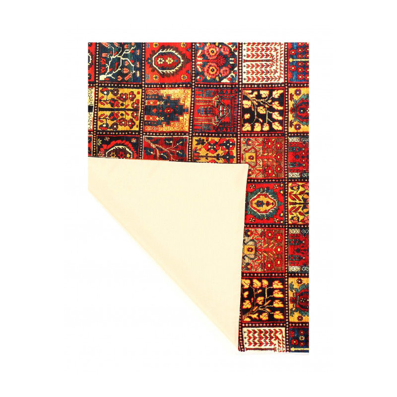 Hanan Hand Knotted Area Rug in Red