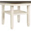 Table de salle à manger brun et blanc antique avec meubles de style transitionnel