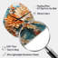 Horloge murale orange, bleu sarcelle, tourbillon botanique et tourbillon I - Botanicals-106200018
