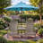 Delmor Weathercraft Double Adirondack Chair for Two with Built-In Center Table and Umbrella Hole, Solid Wood Pressure-Treated Pine, 15 Sherwin-Williams Finish Options, Fully Assembled-984171119