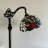 Philadelphia Tiffany Floor Lamp Stained Glass Hummingbird Flowers LED bulb included Gooseneck 20"W*12"D*63"H