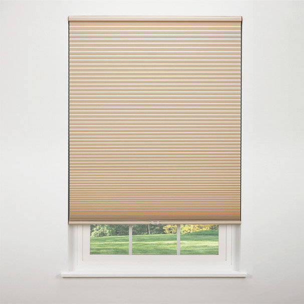 Cordless Standard Blackout Cellular Shade Muslin (Arrives 1/4" Narrower) Linen Avenue Length & 