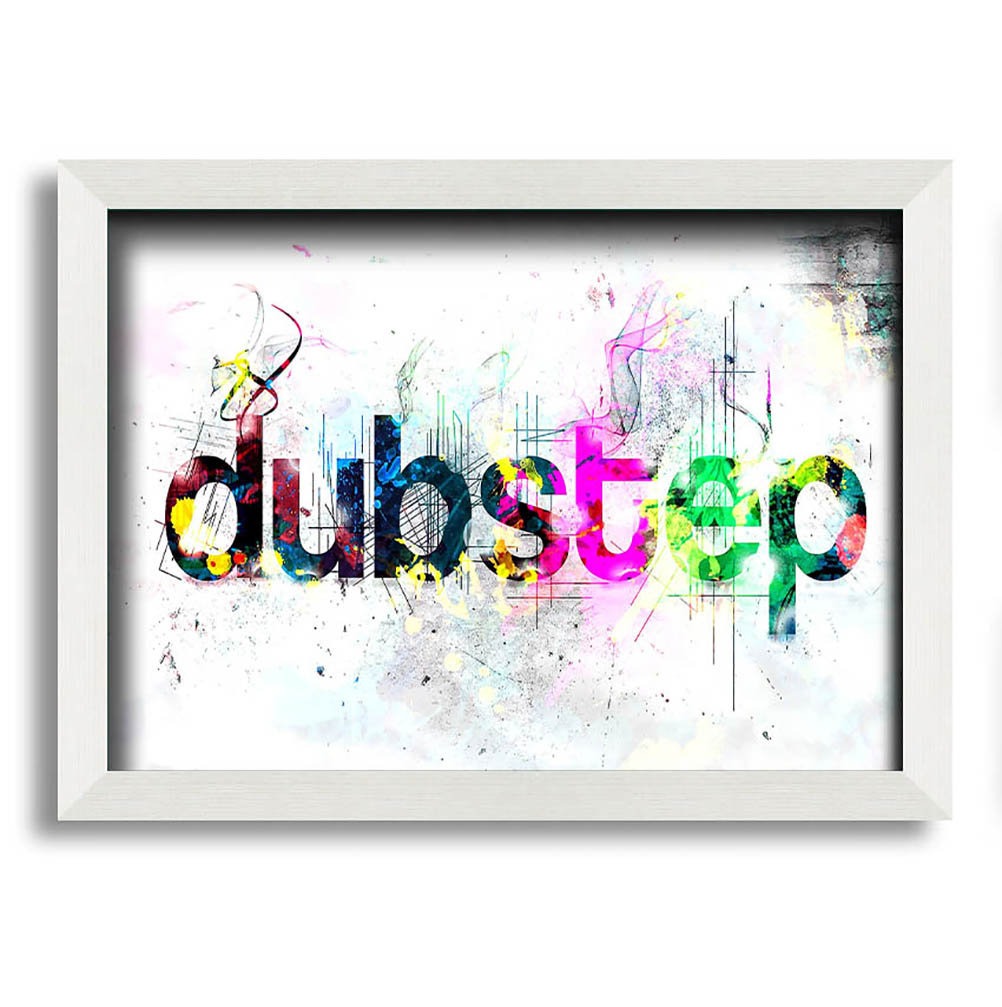 Dubstep Farbiger gerahmter Druck Wandkunst